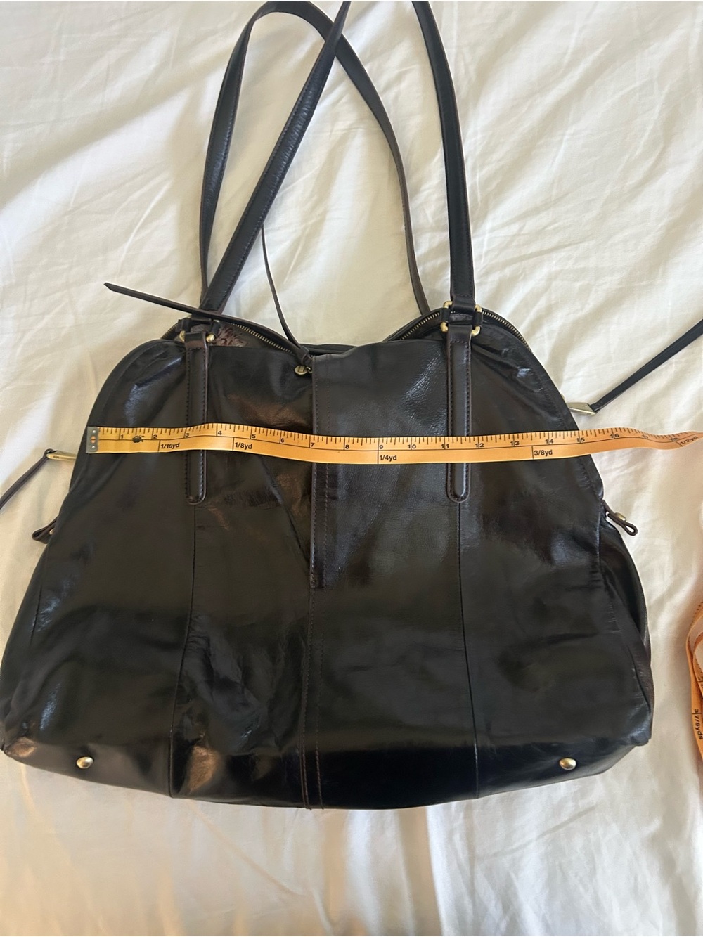 HOBO Black Leather Shoulder Bag - Women's Tote - Picture 10 of 16